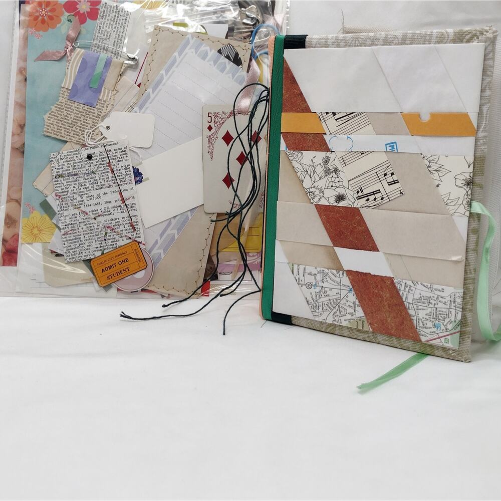 Eclectic Junk Journal 17, Handmade Recycled Journal, Mixed Media Journal